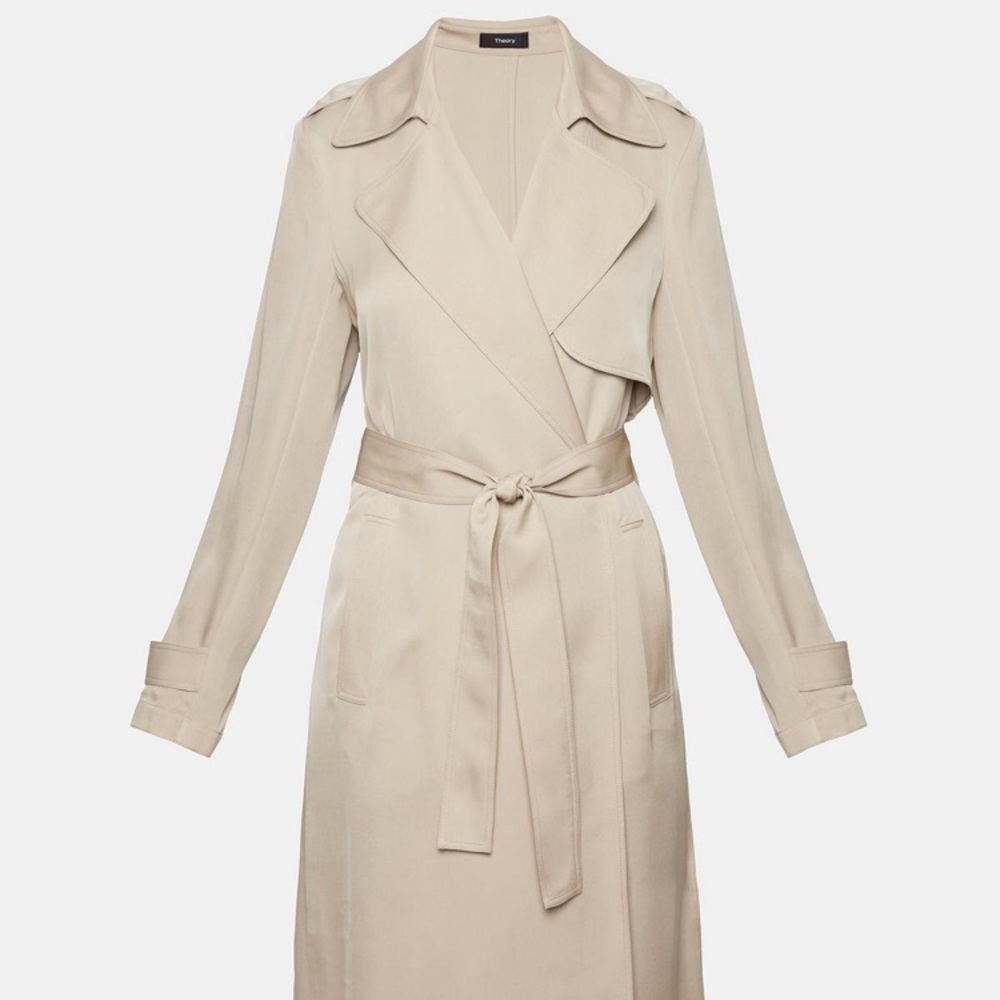 Theory 100% silk Trench Coat
